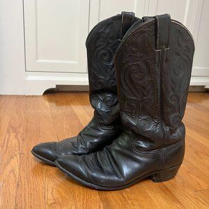 Justin Boots Mens Black Western Boots Model 1434 size 10D